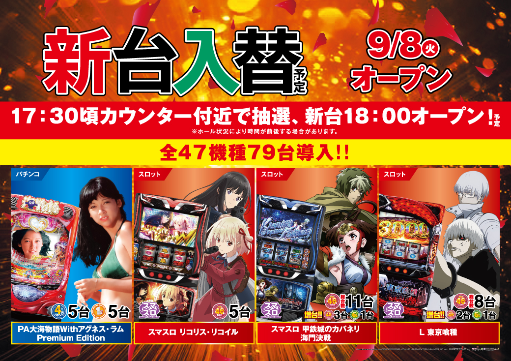 新台入替情報